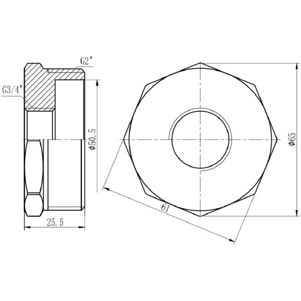 Футорка Thermo Alliance Forte 2"х3/4" ЗВ SF3745020 Футорка Thermo Alliance Forte 2"х3/4" ЗВ SF3745020