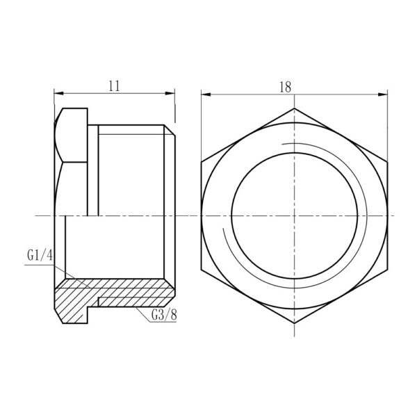 Футорка Thermo Alliance Forte 3/8"х1/4" ЗВ SF37496 Футорка Thermo Alliance Forte 3/8"х1/4" ЗВ SF37496