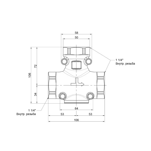 Антиконденсаційний клапан Icma 1" 1/4 45°C №133 Антиконденсаційний клапан Icma 1" 1/4 45°C №133