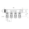 Колектор Thermo Alliance Standart 3/4" 4 виходи SD231W4 Колектор Thermo Alliance Standart 3/4" 4 виходи SD231W4