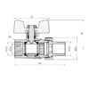 Кран кульовий "Американка" Thermo Alliance Standart прямий 1/2" ВЗ SD220W15 Кран кульовий "Американка" Thermo Alliance Standart прямий 1/2" ВЗ SD220W15