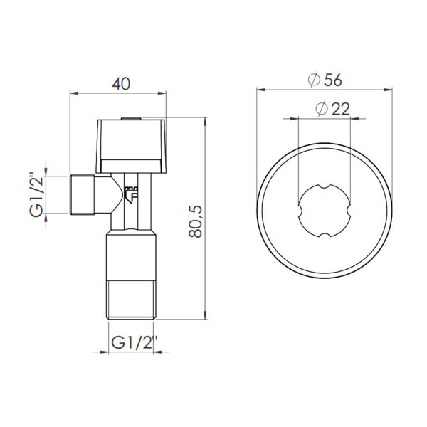 Кран приладовий кульовий Арко Thermo Alliance Standart 1/2"З х 1/2"З SF340W1515 Кран приладовий кульовий Арко Thermo Alliance Standart 1/2"З х 1/2"З SF340W1515
