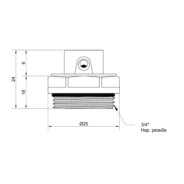 Кран Маєвського Thermo Alliance Standart 3/4" SD210W20 Кран Маєвського Thermo Alliance Standart 3/4" SD210W20