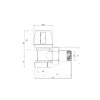 Кран радіаторний Icma 1/2" кутовий №803 Кран радіаторний Icma 1/2" кутовий №803