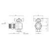 Кран кульовий "Американка" Thermo Alliance Standart кутовий 3/4" ВЗ SD222W20 Кран кульовий "Американка" Thermo Alliance Standart кутовий 3/4" ВЗ SD222W20