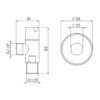 Кран угловой Thermo Alliance Standart (ручка круглая) с керам.буксой 1/2"З х 1/2"З SF342W1515 Кран кутовий Thermo Alliance Standart (ручка кругла) з керам.буксою 1/2"З х 1/2"З SF342W1515