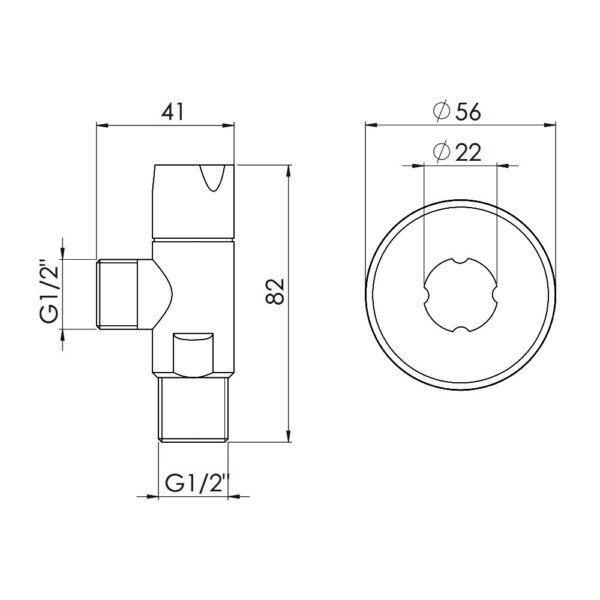 Кран угловой Thermo Alliance Standart (ручка круглая) с керам.буксой 1/2"З х 1/2"З SF342W1515 Кран кутовий Thermo Alliance Standart (ручка кругла) з керам.буксою 1/2"З х 1/2"З SF342W1515