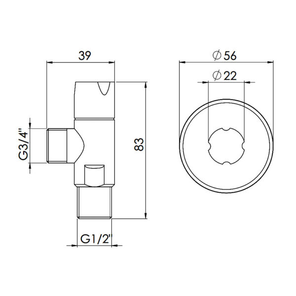 Кран кутовий Thermo Alliance Standart (ручка кругла) з керам.буксою 1/2"З х 3/4"З SF342W1520 Кран кутовий Thermo Alliance Standart (ручка кругла) з керам.буксою 1/2"З х 3/4"З SF342W1520