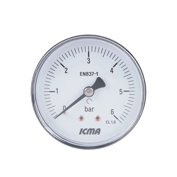 Манометр Icma 1/4" 0-6 бар, заднє підключення №243
