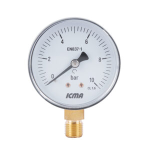 Манометр Icma 1/4" 0-6 бар, нижнє підключення №244 Манометр Icma 1/4" 0-6 бар, нижнє підключення №244