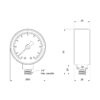 Манометр Icma 1/4" 0-6 бар, нижнє підключення №244 Манометр Icma 1/4" 0-6 бар, нижнє підключення №244