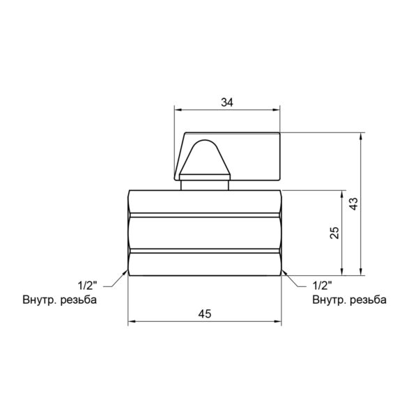 Кран кульовий Thermo Alliance Standart "Mini" 1/2" ВР SD187W15 Кран кульовий Thermo Alliance Standart "Mini" 1/2" ВР SD187W15