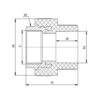 Муфта PPR Blue Ocean 63х2" ВР Муфта PPR Blue Ocean 63х2" ВР