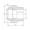 Муфта PPR Blue Ocean 75х2" 1/2 ВР Муфта PPR Blue Ocean 75х2" 1/2 ВР