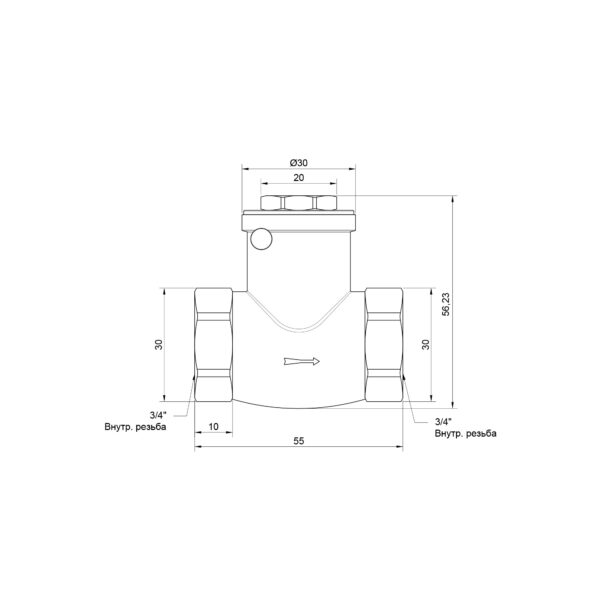 Зворотний клапан Thermo Alliance Standart 3/4" SD242W20 Зворотний клапан Thermo Alliance Standart 3/4" SD242W20