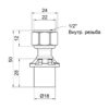 Перехідник прес Icma 16х1/2" ВР з накидною гайкою без конуса №416