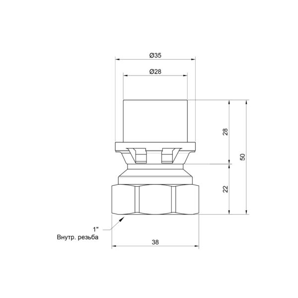 Перехідник прес Icma 26х1/2" ВР №401 Перехідник прес Icma 26х1/2" ВР №401