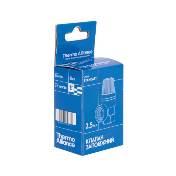 Предохранительный клапан Thermo Alliance Standart 1/2" ВР 2,5 бар SD24425 Запобіжний клапан Thermo Alliance Standart 1/2" ВР 2,5 бар SD24425