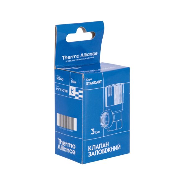Предохранительный клапан Thermo Alliance Standart 1/2" ВР 3 бар SD2443 Запобіжний клапан Thermo Alliance Standart 1/2" ВР 3 бар SD2443