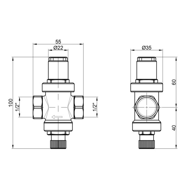 Редуктор Icma 1/2" №247 Редуктор Icma 1/2" №247