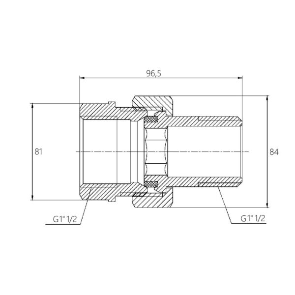 Згон "Американка" Thermo Alliance Forte 1 1/2 прямой SF190W40 Згін "Американка" Thermo Alliance Forte 1 1/2 прямий SF190W40