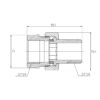 Згон "Американка" Thermo Alliance Forte 1 1/4 прямой SF190W32 Згін "Американка" Thermo Alliance Forte 1 1/4 прямий SF190W32