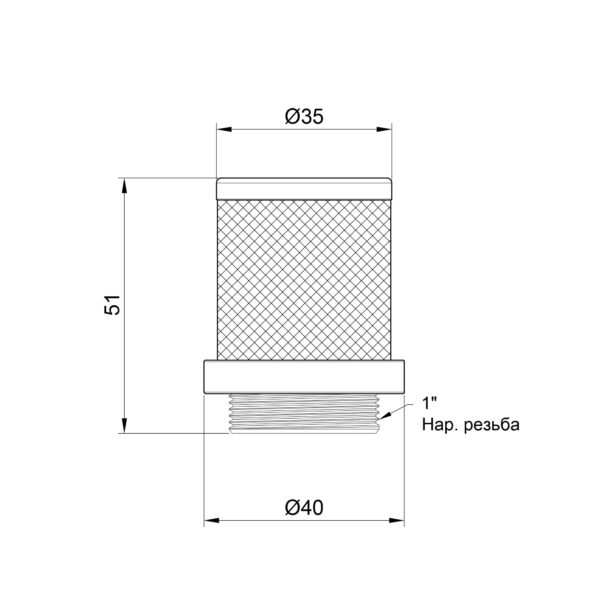 Сітка зворотного клапана Thermo Alliance Standart 1" SD245W25