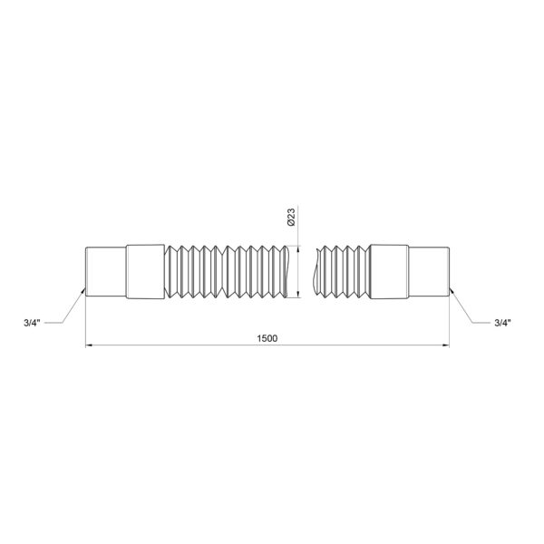 Шланг слив Thermo Alliance Standart для стиральной машины 150 см SD096W150 Шланг злив Thermo Alliance Standart для пральної машини 150 см SD096W150