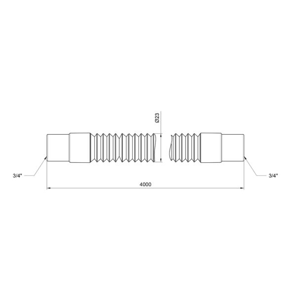 Шланг злив Thermo Alliance Standart для пральної машини 400 см SD096W400 Шланг злив Thermo Alliance Standart для пральної машини 400 см SD096W400