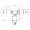 Тройник пресс Icma 20х16х20 No406 Трійник прес Icma 20х16х20 №406