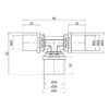 Тройник пресс Icma 20х26х20 No406 Трійник прес Icma 20х26х20 №406
