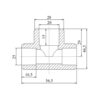 Трійник PPR Blue Ocean 25х20х25 редукційний Трійник PPR Blue Ocean 25х20х25 редукційний