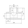 Тройник PPR Blue Ocean 63х40х63 редукционный Трійник PPR Blue Ocean 63х40х63 редукційний