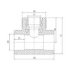Трійник PPR Blue Ocean 20х1/2"х20 ВР Трійник PPR Blue Ocean 20х1/2"х20 ВР