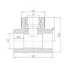 Трійник PPR Blue Ocean 25х1/2"х25 ВР Трійник PPR Blue Ocean 25х1/2"х25 ВР