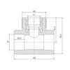 Трійник PPR Blue Ocean 25х3/4"х25 ВР Трійник PPR Blue Ocean 25х3/4"х25 ВР