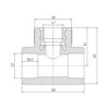 Трійник PPR Blue Ocean 32х1/2"х32 ВР Трійник PPR Blue Ocean 32х1/2"х32 ВР