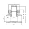 Трійник PPR Blue Ocean 32х3/4"х32 ЗР Трійник PPR Blue Ocean 32х3/4"х32 ЗР