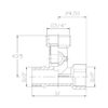 Кран приборный шаровой Thermo Alliance Forte 1/2"х3/4"х1/2" SF186W152015 Кран приладовий кульовий Thermo Alliance Forte 1/2"х3/4"х1/2" SF186W152015