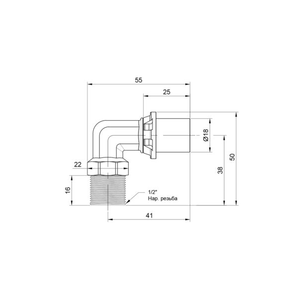 Кутик прес Icma 16х1/2" ЗР №404 Кутик прес Icma 16х1/2" ЗР №404