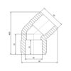 Кутик PPR Blue Ocean 20, 45° Кутик PPR Blue Ocean 20, 45°