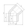 Кутик PPR Blue Ocean 63, 45° Кутик PPR Blue Ocean 63, 45°