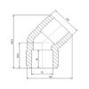 Кутик PPR Blue Ocean 75, 45° Кутик PPR Blue Ocean 75, 45°