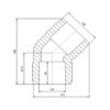 Кутик PPR Blue Ocean 110, 45° Кутик PPR Blue Ocean 110, 45°