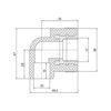 Кутик PPR Blue Ocean 20х1/2", 90° ВР Кутик PPR Blue Ocean 20х1/2", 90° ВР