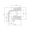 Кутик PPR Blue Ocean 25х3/4", 90° ВР Кутик PPR Blue Ocean 25х3/4", 90° ВР