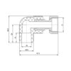 Кутик PPR Blue Ocean з накидною гайкою 20х1/2", 90° ВР Кутик PPR Blue Ocean з накидною гайкою 20х1/2", 90° ВР
