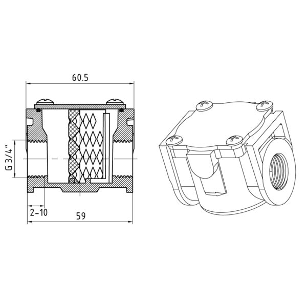 Фільтр алюмінієвий Thermo Alliance Standart 3/4" SD121G20 Фільтр алюмінієвий Thermo Alliance Standart 3/4" SD121G20