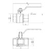 Кран кульовий Thermo Alliance Forte 1 1/2" ВР для води (ручка) SF600W40