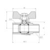 Кран кульовий Thermo Alliance Forte 1/2" ВЗ для газа (метелик) SF607G15 Кран кульовий Thermo Alliance Forte 1/2" ВЗ для газа (метелик) SF607G15